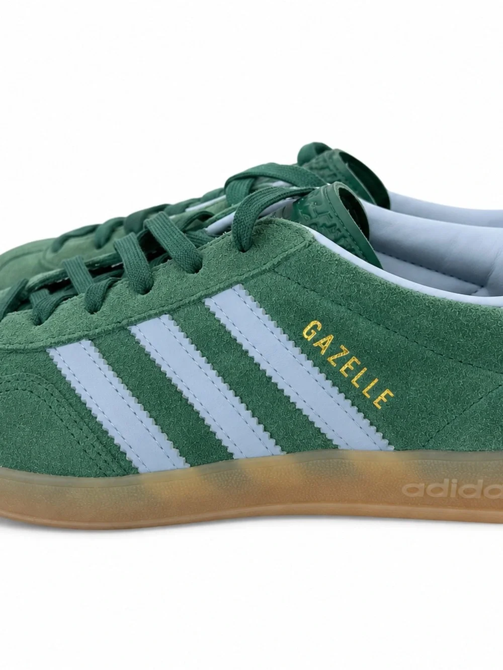 Adidas Gazelle Indoor Green Ice Blue Gum Sole Sneakers Women’s 6.5 NIB
